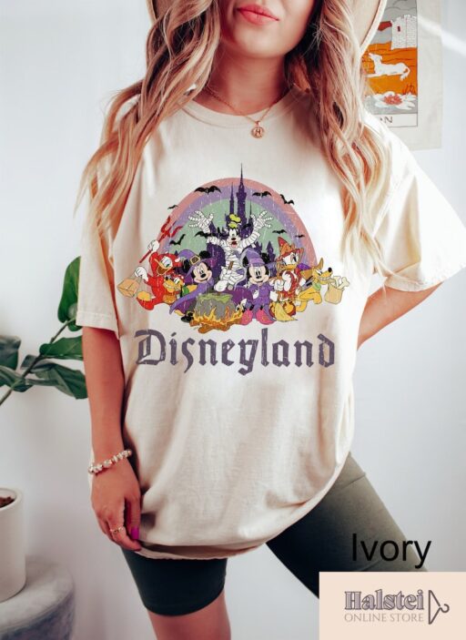 Comfort Color Vintage Disneyland Halloween Shirt, Mickey and Friends Halloween Shirt, Disney Family Shirts, Happy Halloween Shirt