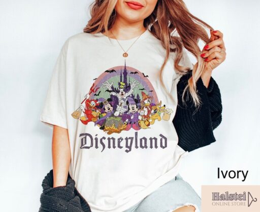 Comfort Color Vintage Disneyland Halloween Shirt, Mickey and Friends Halloween Shirt, Disney Family Shirts, Happy Halloween Shirt