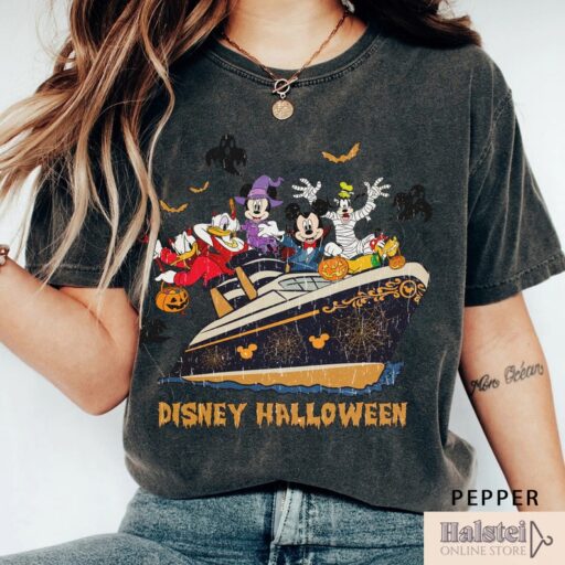 Comfort Color Disney Halloween Shirt, Mickey and Friends Halloween Shirt, Disney Pumpkins Shirt, Cute Fall Shirt, Happy Halloween Shirt