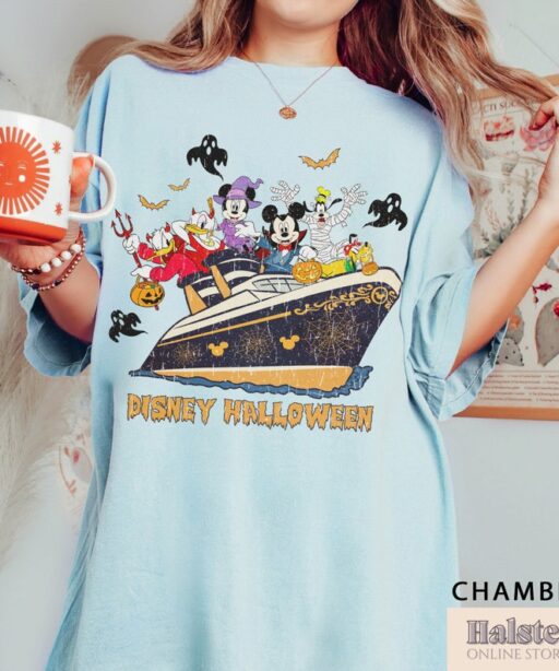 Comfort Color Disney Halloween Shirt, Mickey and Friends Halloween Shirt, Disney Pumpkins Shirt, Cute Fall Shirt, Happy Halloween Shirt