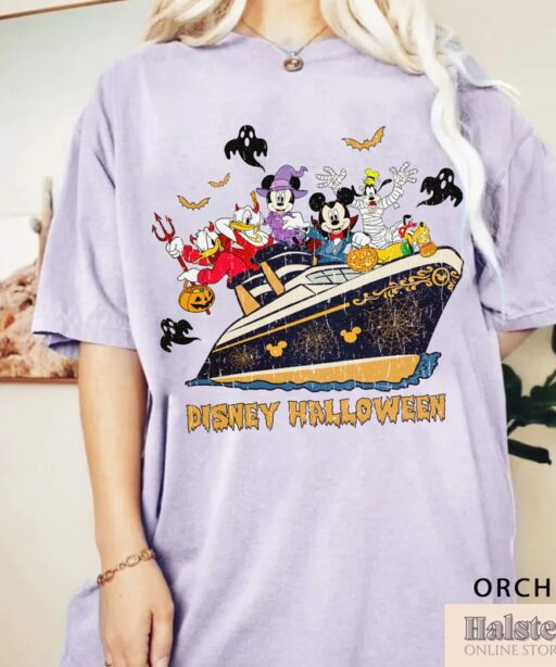 Comfort Color Disney Halloween Shirt, Mickey and Friends Halloween Shirt, Disney Pumpkins Shirt, Cute Fall Shirt, Happy Halloween Shirt