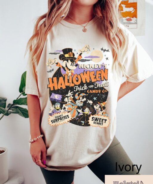 Comfort Colors Mickey's Halloween Trick Or Treat Shirt, Mickey Boo Halloween Shirt, Disney Spooky Shirt, Disney Halloween Shirt