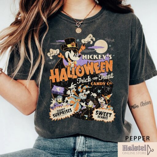 Comfort Colors Mickey's Halloween Trick Or Treat Shirt, Mickey Boo Halloween Shirt, Disney Spooky Shirt, Disney Halloween Shirt