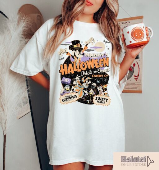 Comfort Colors Mickey's Halloween Trick Or Treat Shirt, Mickey Boo Halloween Shirt, Disney Spooky Shirt, Disney Halloween Shirt