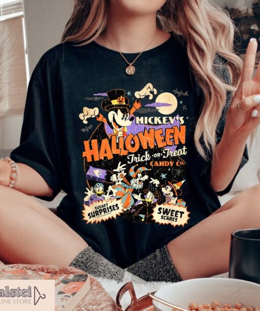 Comfort Colors Mickey's Halloween Trick Or Treat Shirt, Mickey Boo Halloween Shirt, Disney Spooky Shirt, Disney Halloween Shirt