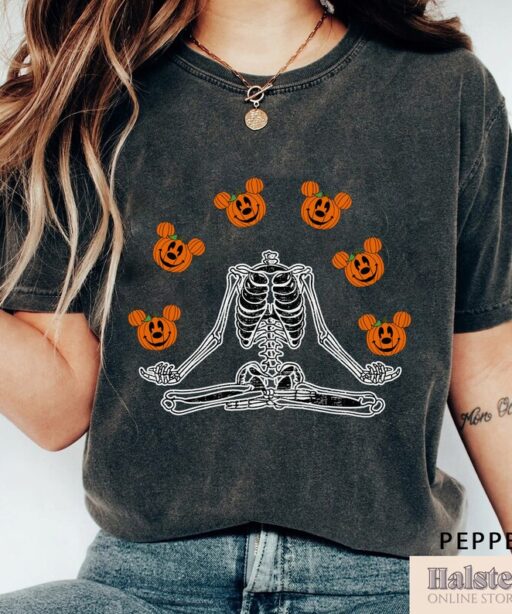 Pumpkin Halloween Shirt, Skeleton Halloween Shirt, Disney Halloween Shirt, Mickey's Not So Scary Party, Pumpkin Shirt, Comfort Color Shirt