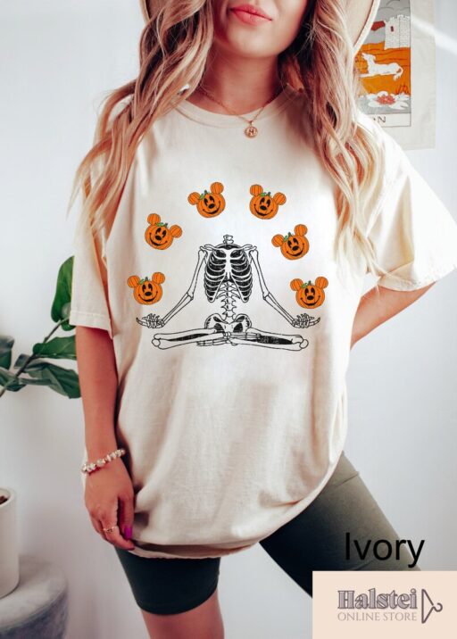 Pumpkin Halloween Shirt, Skeleton Halloween Shirt, Disney Halloween Shirt, Mickey's Not So Scary Party, Pumpkin Shirt, Comfort Color Shirt