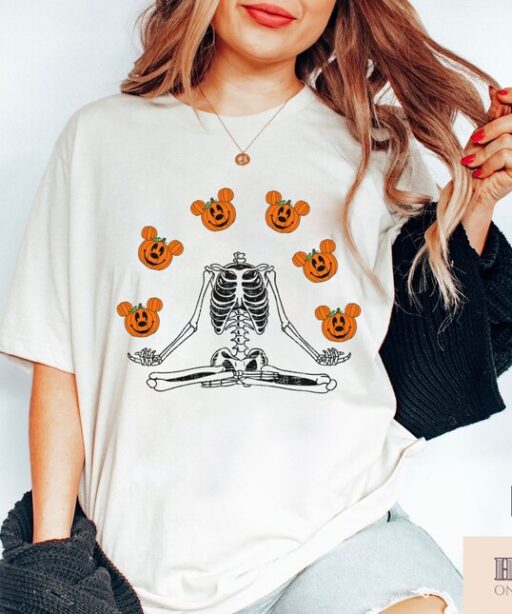 Pumpkin Halloween Shirt, Skeleton Halloween Shirt, Disney Halloween Shirt, Mickey's Not So Scary Party, Pumpkin Shirt, Comfort Color Shirt