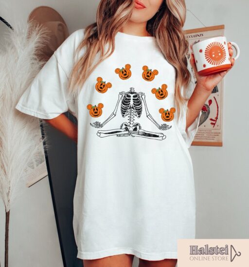 Pumpkin Halloween Shirt, Skeleton Halloween Shirt, Disney Halloween Shirt, Mickey's Not So Scary Party, Pumpkin Shirt, Comfort Color Shirt