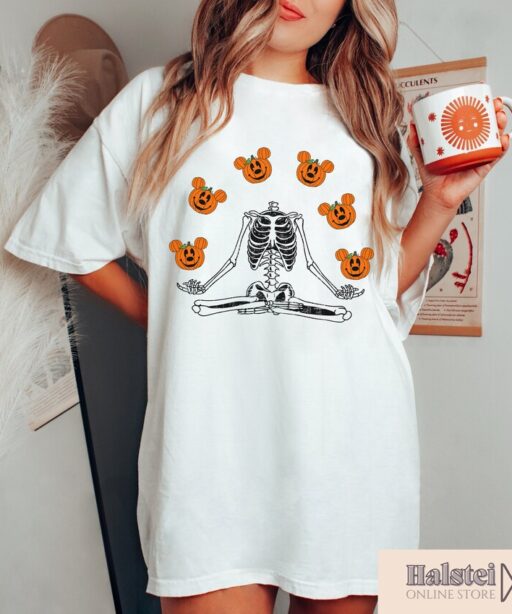 Pumpkin Halloween Shirt, Skeleton Halloween Shirt, Disney Halloween Shirt, Mickey's Not So Scary Party, Pumpkin Shirt, Comfort Color Shirt