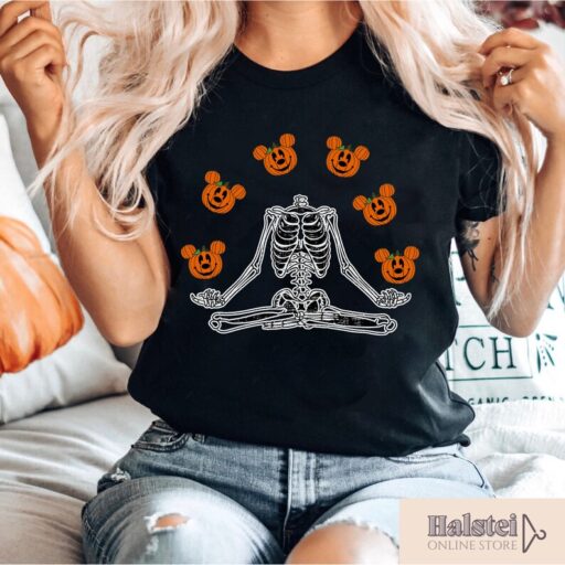 Pumpkin Halloween Shirt, Skeleton Halloween Shirt, Disney Halloween Shirt, Mickey's Not So Scary Party, Pumpkin Shirt, Comfort Color Shirt