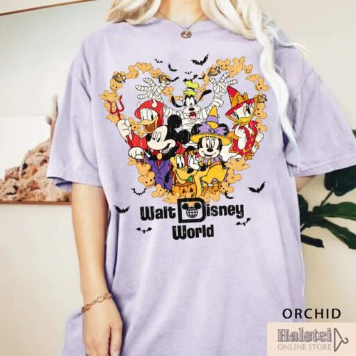 Comfort Colors Vintage Walt Disney World Halloween Shirt, Disney world Halloween Shirt, Mickey And Friends Halloween Shirt, Disney Halloween