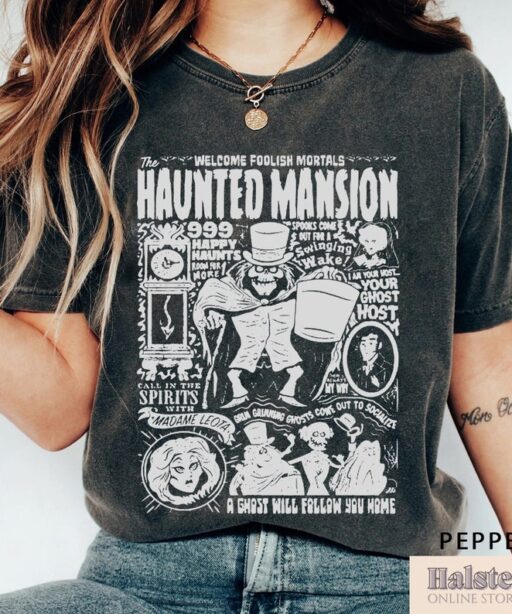 Comfort Colors Haunted Mansion Shirt, The Haunted Mansion Shirt, Retro Disney Halloween Shirt, Halloween Party, Halloween Gift