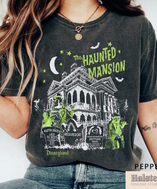 Comfort Colors Vintage Haunted Mansion Shirt, The Haunted Mansion Shirt, Retro Disney Halloween Shirt, Halloween Party, Halloween Gift