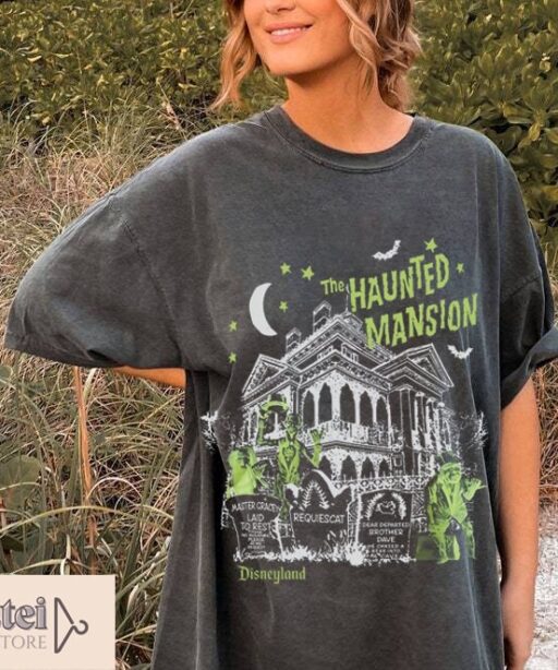 Comfort Colors Vintage Haunted Mansion Shirt, The Haunted Mansion Shirt, Retro Disney Halloween Shirt, Halloween Party, Halloween Gift
