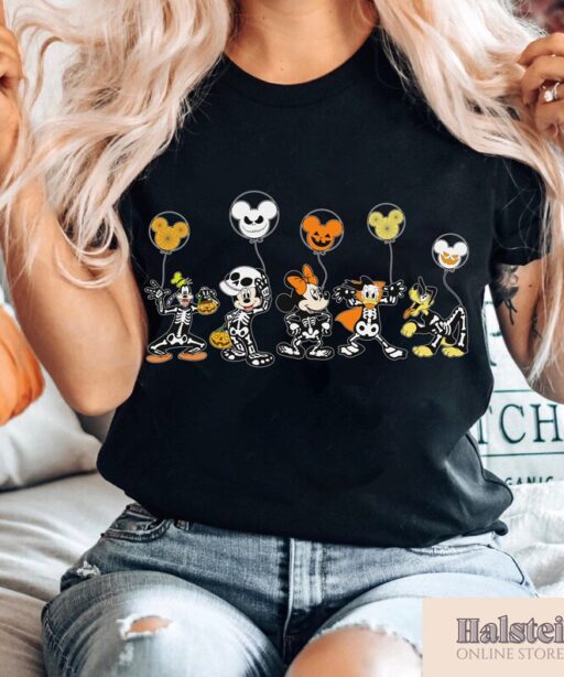 Disney Halloween Skeleton Shirt, Disney Halloween Matching Shirt, Disney Balloon Shirt, Disney Halloween Shirts, Disney Family Shirt