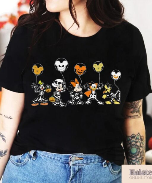 Disney Halloween Skeleton Shirt, Disney Halloween Matching Shirt, Disney Balloon Shirt, Disney Halloween Shirts, Disney Family Shirt