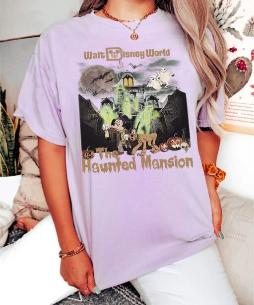 Comfort Color Disneyland Haunted Mansion Shirt, Walt Disney World The Haunted Mansion Shirt, Mickey Halloween Shirt, Disney Halloween Shirt