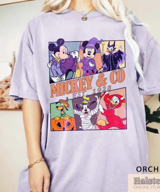 Mickey and Co Halloween Shirt, Disney Halloween, Mickey and Friends Halloweens, Disneyland Shirt, Mickey and Co 1928, Comfort Color Shirt