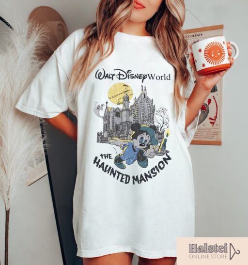 Retro Disney Mickey Haunted Mansion Comfort Colors Shirt, The Haunted Mansion Shirt, Disney Halloween T-shirt, Mickey's Not So Scary Party