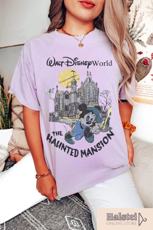 Retro Disney Mickey Haunted Mansion Comfort Colors Shirt, The Haunted Mansion Shirt, Disney Halloween T-shirt, Mickey's Not So Scary Party