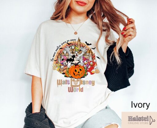 Vintage Walt Disney World Halloween Shirt, Disney world Halloween Shirt, Mickey And Friends Halloween Shirt, Disney Comfort Color Shirt