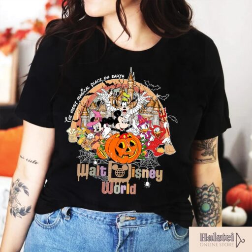 Vintage Walt Disney World Halloween Shirt, Disney world Halloween Shirt, Mickey And Friends Halloween Shirt, Disney Comfort Color Shirt