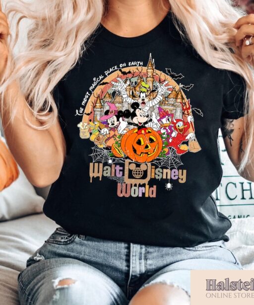 Vintage Walt Disney World Halloween Shirt, Disney world Halloween Shirt, Mickey And Friends Halloween Shirt, Disney Comfort Color Shirt