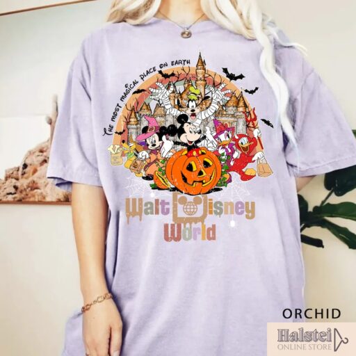 Vintage Walt Disney World Halloween Shirt, Disney world Halloween Shirt, Mickey And Friends Halloween Shirt, Disney Comfort Color Shirt