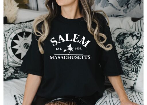 Comfort Colors Salem Massachusetts Shirt,Halloween Sweatshirt,Halloween Witch Women Sweatshirt,Sanderson Sisters Sweatshirt,Halloween Shirt