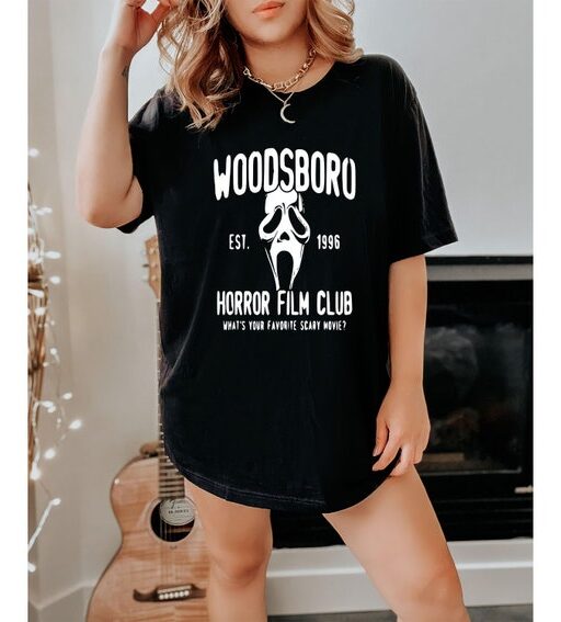 Woodsboro Horror Film Club Shirt,Scream Movie,Thriller Movie,Horror Movies Shirt,Scary Movie Shirt,Scream Ghost Face,Halloween Sweatshirt