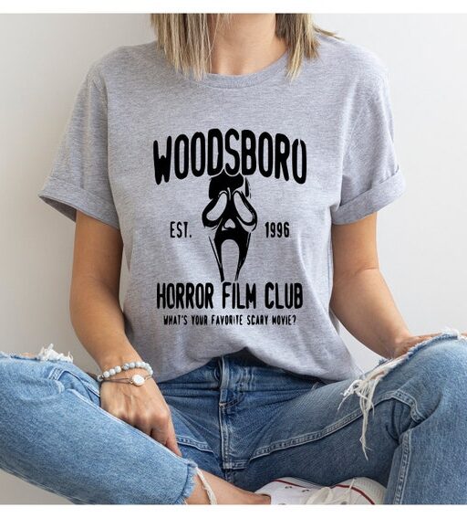 Woodsboro Horror Film Club Shirt,Scream Movie,Thriller Movie,Horror Movies Shirt,Scary Movie Shirt,Scream Ghost Face,Halloween Sweatshirt