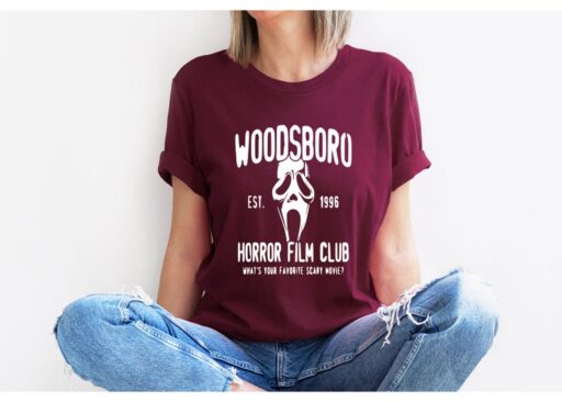 Woodsboro Horror Film Club Shirt,Scream Movie,Thriller Movie,Horror Movies Shirt,Scary Movie Shirt,Scream Ghost Face,Halloween Sweatshirt