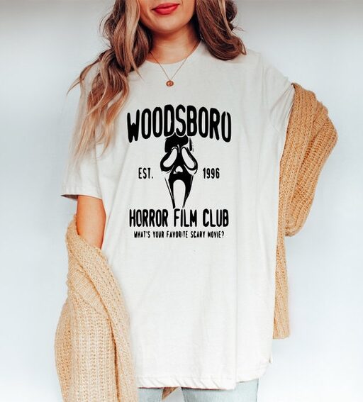 Woodsboro Horror Film Club Shirt,Scream Movie,Thriller Movie,Horror Movies Shirt,Scary Movie Shirt,Scream Ghost Face,Halloween Sweatshirt