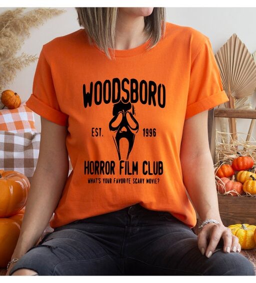 Woodsboro Horror Film Club Shirt,Scream Movie,Thriller Movie,Horror Movies Shirt,Scary Movie Shirt,Scream Ghost Face,Halloween Sweatshirt