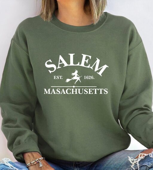 Salem Massachusetts Sweatshirt,Halloween Sweatshirt,Halloween Witch Women's Sweatshirt,Sanderson Sisters Sweatshirt,Halloween Shirt,Spooky