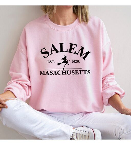 Salem Massachusetts Sweatshirt,Halloween Sweatshirt,Halloween Witch Women's Sweatshirt,Sanderson Sisters Sweatshirt,Halloween Shirt,Spooky