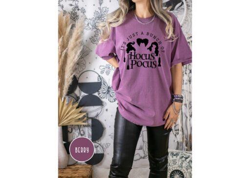 Comfort Colors It's Just a Bunch of Hocus Pocus Shirt,Halloween Shirt,Hocus Pocus Shirt,Sanderson Sisters Shirt,Halloween Gift,Witches Shirt