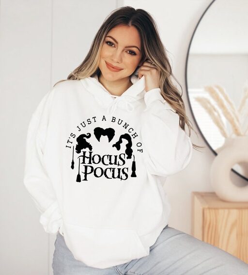 It's Just a Bunch of Hocus Pocus Hoodie,Halloween Hoodie,Hocus Pocus Shirt,Sanderson Sisters Sweatshirt,Halloween Gift,Halloween Sweatshirt