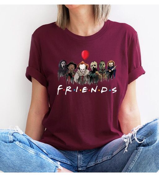 Horror Characters Friends Shirt,Halloween Shirt,Halloween Horror Characters Shirt,Friends Halloween Shirt,Horror Movie Characters Shirt