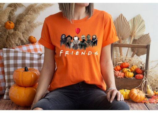 Horror Characters Friends Shirt,Halloween Shirt,Halloween Horror Characters Shirt,Friends Halloween Shirt,Horror Movie Characters Shirt