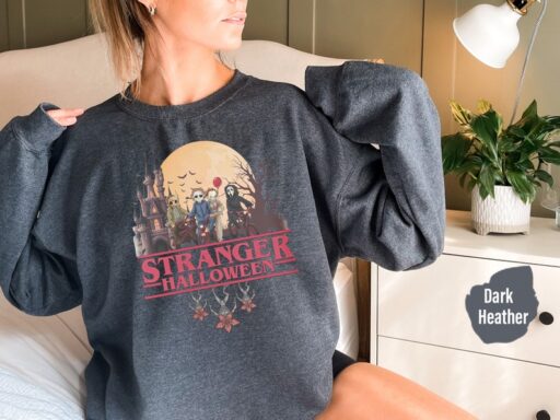 Stranger Halloween Sweatshirt, Horror movie shirt, Scary characters Hoodie, Halloween party Sweat, Halloween, The upside down shirt -HC71