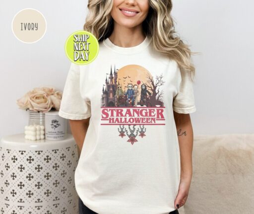 Stranger Halloween T shirt, Horror movie Shirt, Scary Characters, Halloween party tshirt, Funny Halloween shirt,Retro 90s Horror Movie -HC71