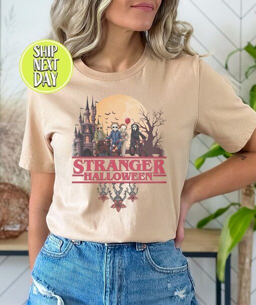 Stranger Halloween T shirt, Horror movie Shirt, Scary Characters, Halloween party tshirt, Funny Halloween shirt,Retro 90s Horror Movie -HC71