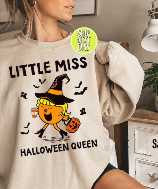 Little Miss Pumpkin Spice Sweatshirt, Fall Hoodie, Women's Fall Sweatshirt,Pumpkin Spice, Little Miss, gifts for women,Halloween Queen -HC69