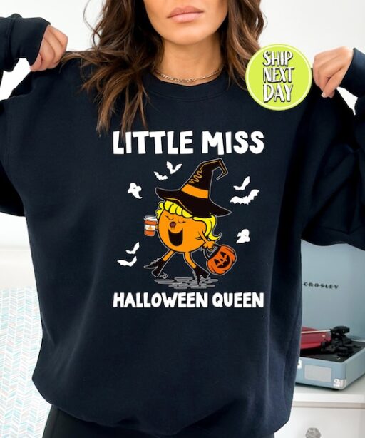 Little Miss Pumpkin Spice Sweatshirt, Fall Hoodie, Women's Fall Sweatshirt,Pumpkin Spice, Little Miss, gifts for women,Halloween Queen -HC69