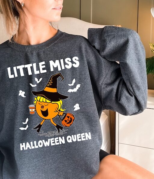 Little Miss Pumpkin Spice Sweatshirt, Fall Hoodie, Women's Fall Sweatshirt,Pumpkin Spice, Little Miss, gifts for women,Halloween Queen -HC69