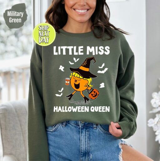 Little Miss Pumpkin Spice Sweatshirt, Fall Hoodie, Women's Fall Sweatshirt,Pumpkin Spice, Little Miss, gifts for women,Halloween Queen -HC69