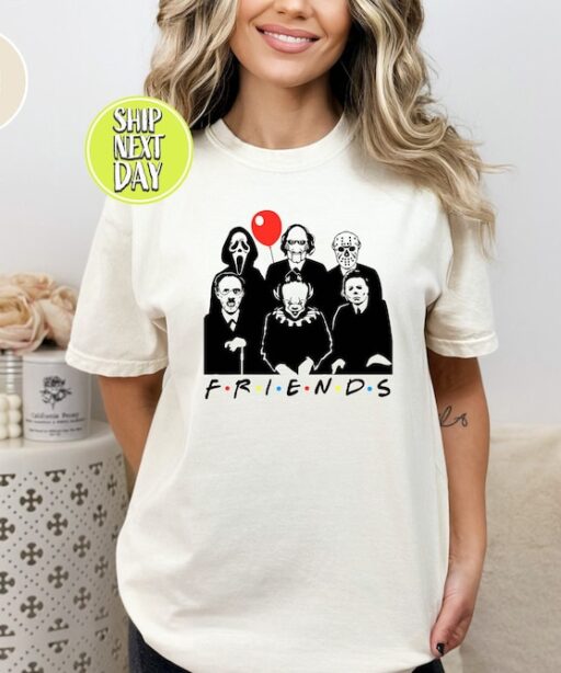 Friends Halloween Tshirt, Horror Movie Killers T-shirt, Halloween Tees, Spooky Season, Halloween Graphic Shirt, Horror Movie Shirt -HC08