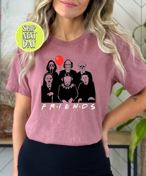 Friends Halloween Tshirt, Horror Movie Killers T-shirt, Halloween Tees, Spooky Season, Halloween Graphic Shirt, Horror Movie Shirt -HC08